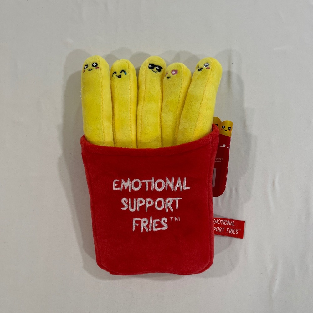 What Do You‎ Meme Emotional Support Fries Plush Unisex OS Yellow Red | Kawaii